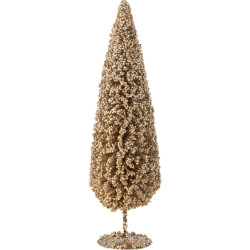 Petit sapin perles dorées - 10x32