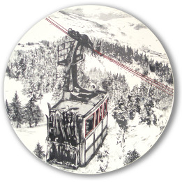 Megeve dessert plate 4 landscapes (set of 4)