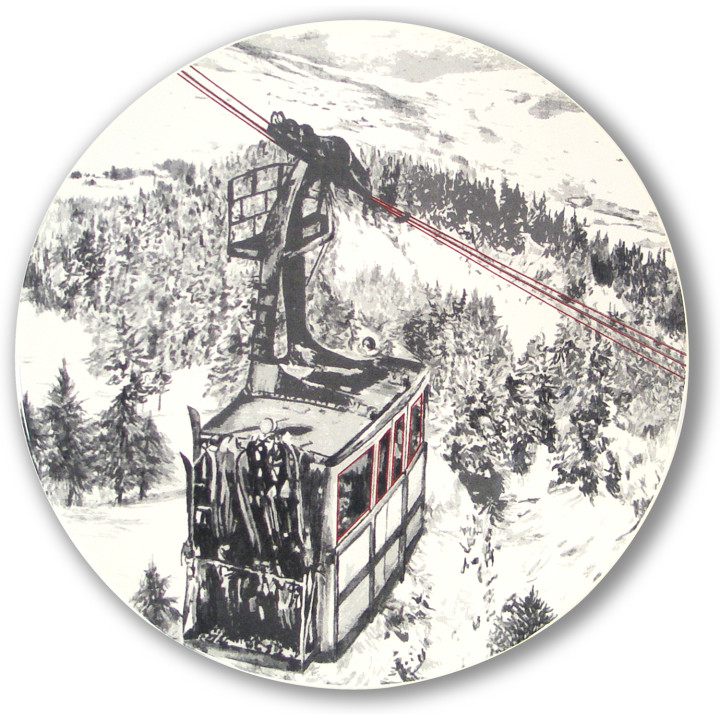 Megeve dessert plate 4 landscapes (set of 4)