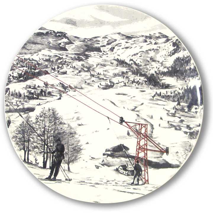 Megeve dessert plate 4 landscapes (set of 4)