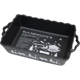 Piatto da forno tartiflette nero opaco