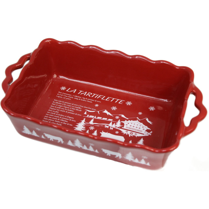 Piatto da forno tartiflette rosso