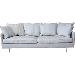 Canape fixe julia - Nancy 2 beige