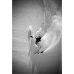 Photo plexi skieur en poudreuse - 60x90