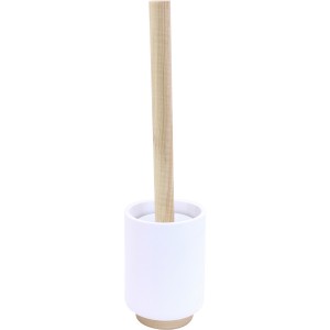 Pot avec brosse wc pol/frêne