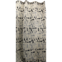 Yellowstone Curtain - Gris/gris