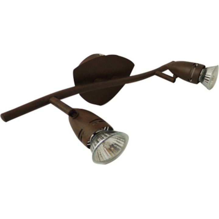 Faretto 2 lampade ruggine