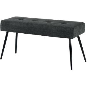 Banc pin massif et pieds fer