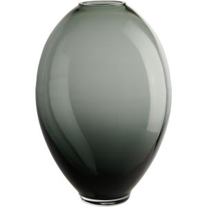 Vase boule verre fumé