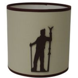 Table lampshade Standing skier