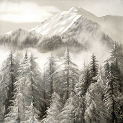 Toile sur chassis paysage d'hiver - 40x40
