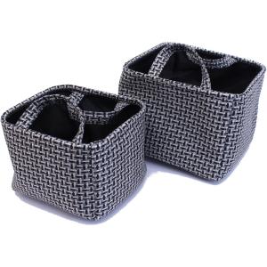 Set de 2  paniers carrés poignées