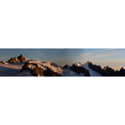 Photo plexi sommets au coucher de soleil - 160x40