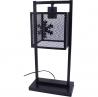 Lampe grillage carrée flocon