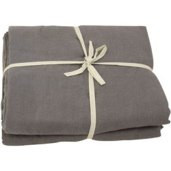 Housse de couette Lin stone washed - Granit | 140x200