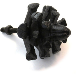 Rust pinecone knob