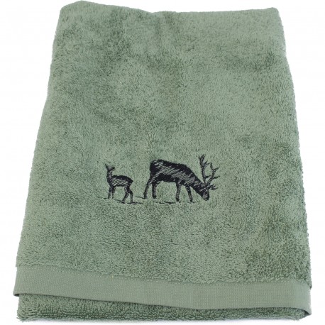 Serviette brodée Highlands