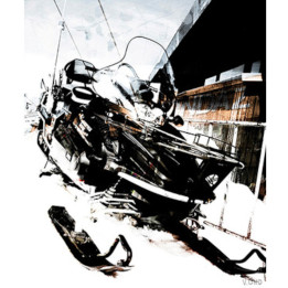 Snowmobile plexiglass photo
