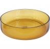 Coupe basse en verre jaune