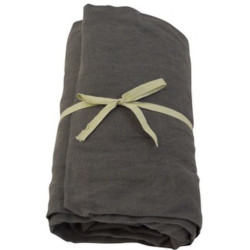 Drap housse lin stone washed Lin stone washed - Granit | 90x190