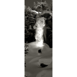 Plexiglass photo skier, waterfall