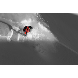 Horizontal plexiglass photo skier light