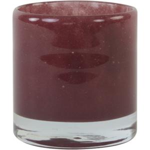 Photophore verre aubergine