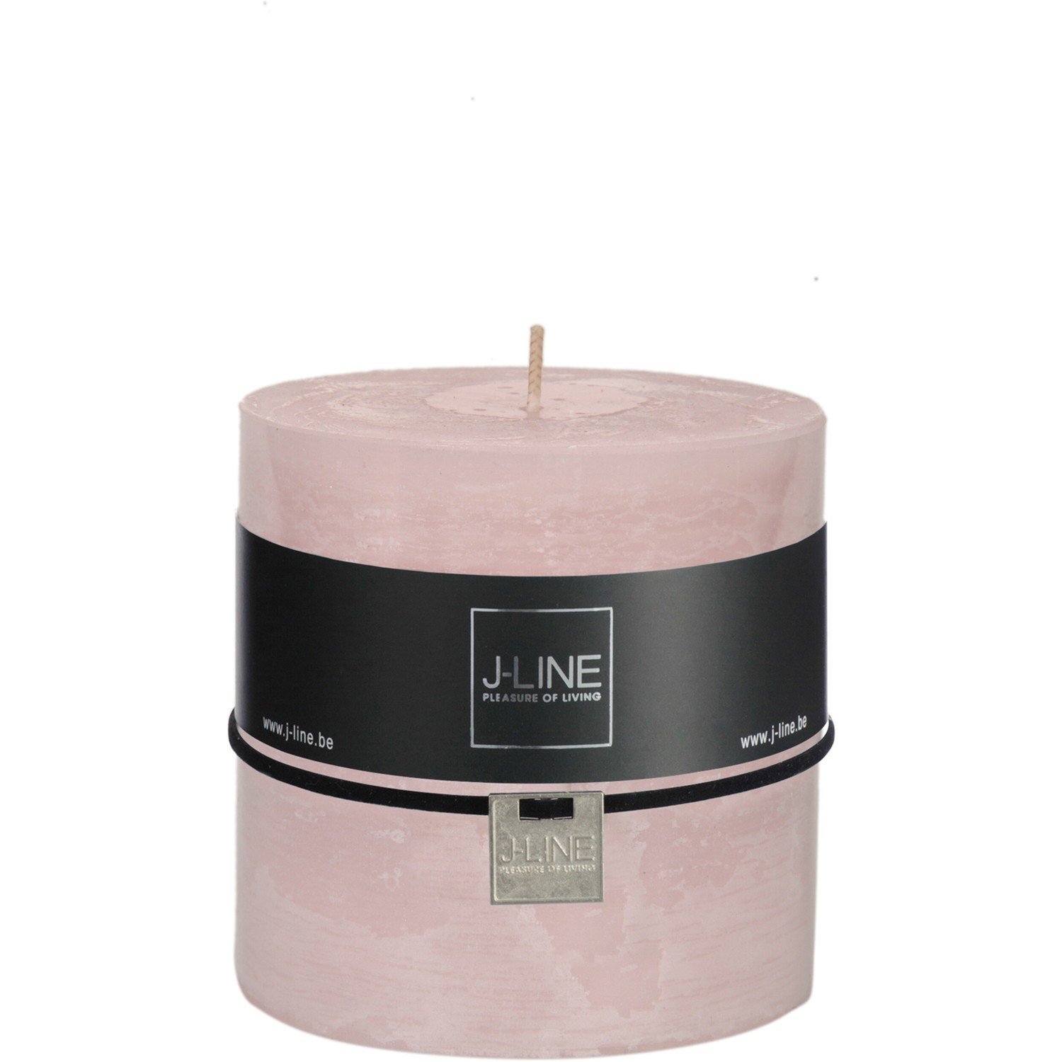 Bougie cylindrique rose poudré