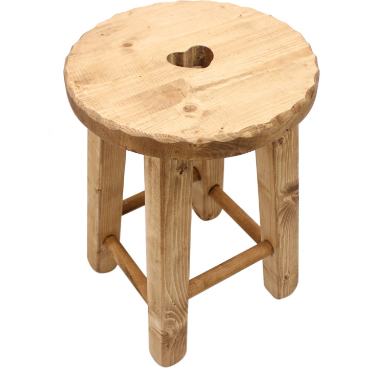 Round heart wave stool