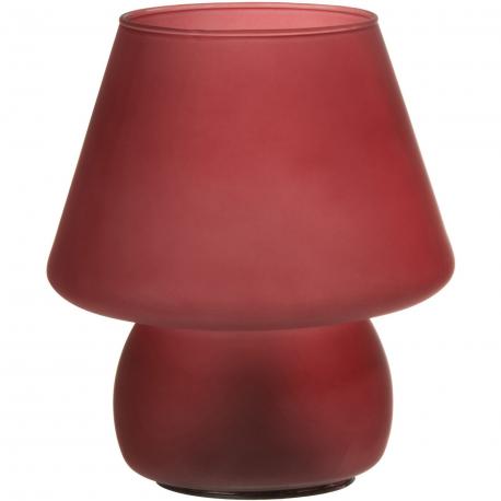 Petite lampe verre framboise