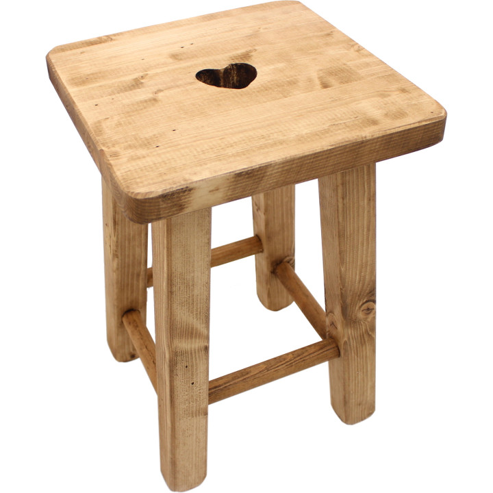 Square heart stool