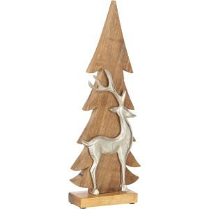 Déco sapin cerf manguier métal