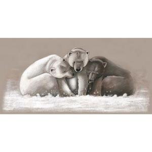 Toile sur chassis famille ours groupée