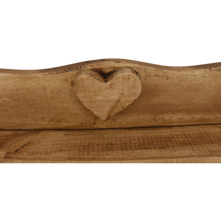 Double Heart Kitchen Roll/Foil Holder