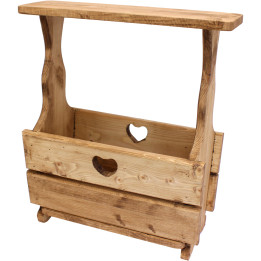 Heart Magazine Rack with Shelf