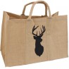 Sac a buches cerf jute