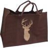 Sac a buches cerf jute