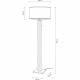 Lampadaire led pied bois cubique avec abat-jour