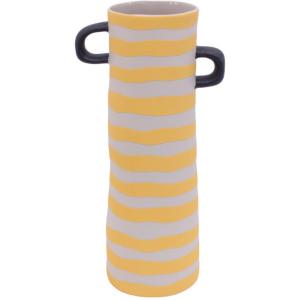 Vase jaune rayé