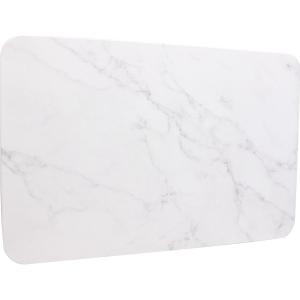 Tapis de bain effet marbre blanc