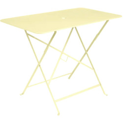 Rectangular Folding Metal Table - Citron givre | 97x74x57