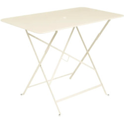 Rectangular Folding Metal Table - Beige latte | 97x74x57