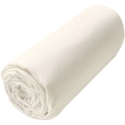 Lenzuolo con angoli 57 fili Les unis - Crème | 90x190