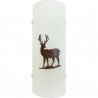 Applique edelweiss rouille avec tube en verre