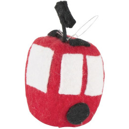 Small felt cable car decoration