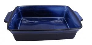 Plat four rectangulaire grand bleu
