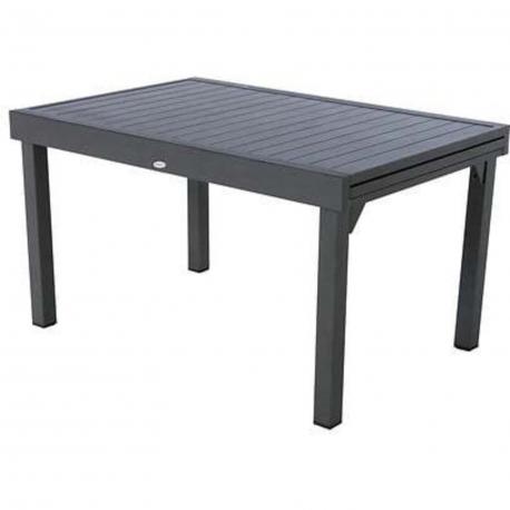 Table piazza aluminium extensible 10 places