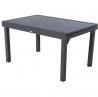 Table piazza aluminium extensible 10 places