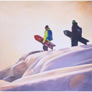 Tableau freerideurs en snow