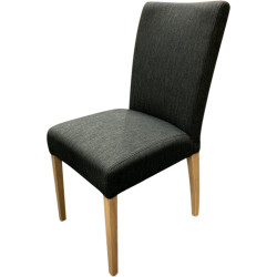 Sedia Shanna sfoderabile - Hip hop anthracite | 46x96x60 | Pieds chêne e11